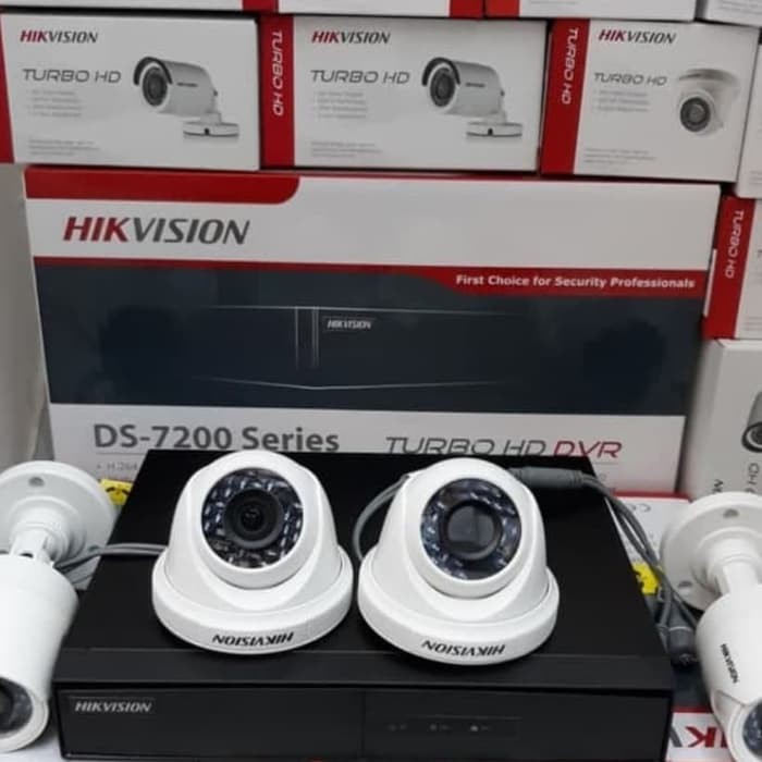 Paket Ekonomis Cctv Hikvision 4 channel 2mp full HD( lengkap )garansi resmi