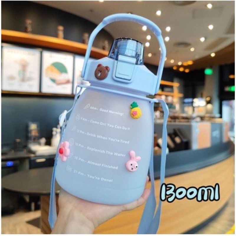 BOTOL MINUM VIRAL GEMOY 1300 ML  free stiker 2D - 3D