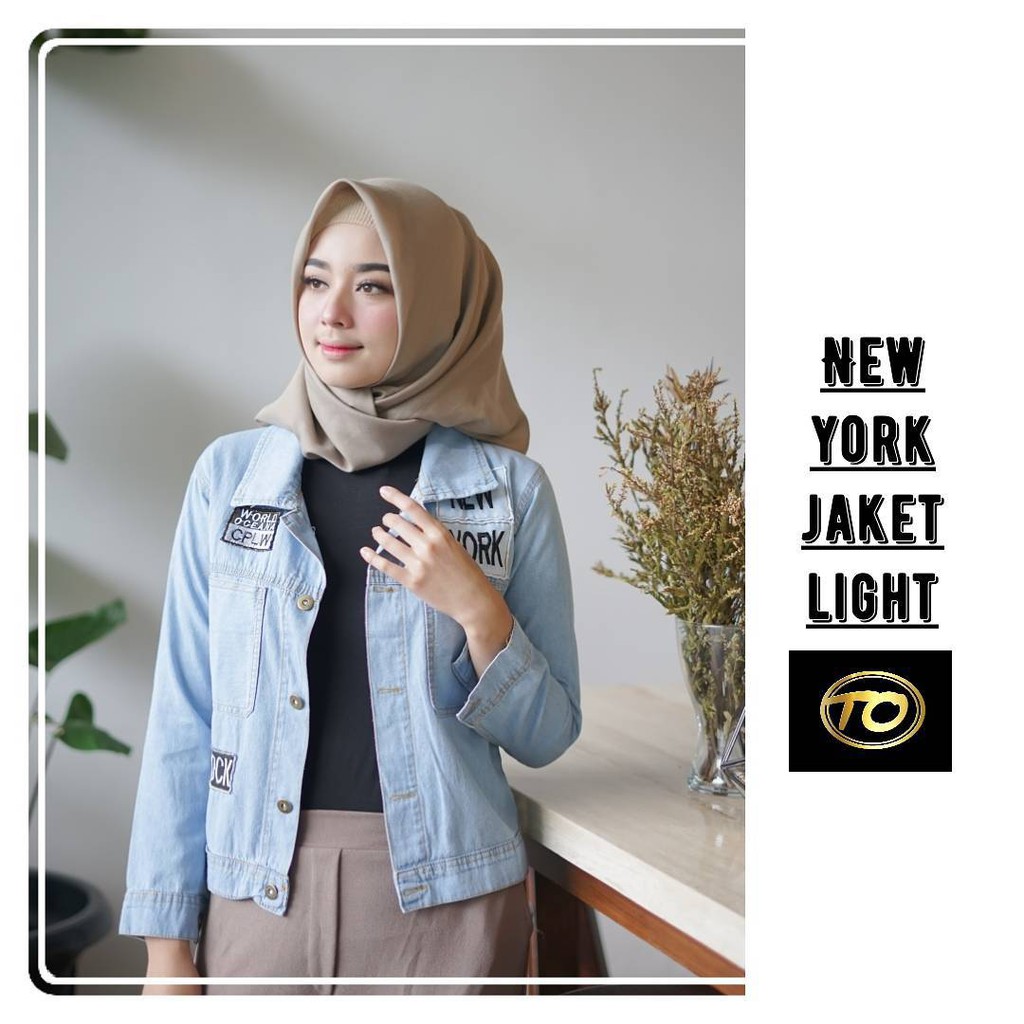 49 Info Terkini Fashion Jaket Jeans Wanita Hijab