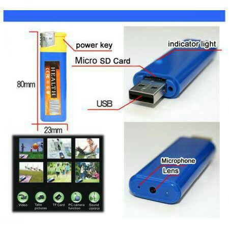 Spy Lighter Usb Kamera Korek Api Camera Cctv