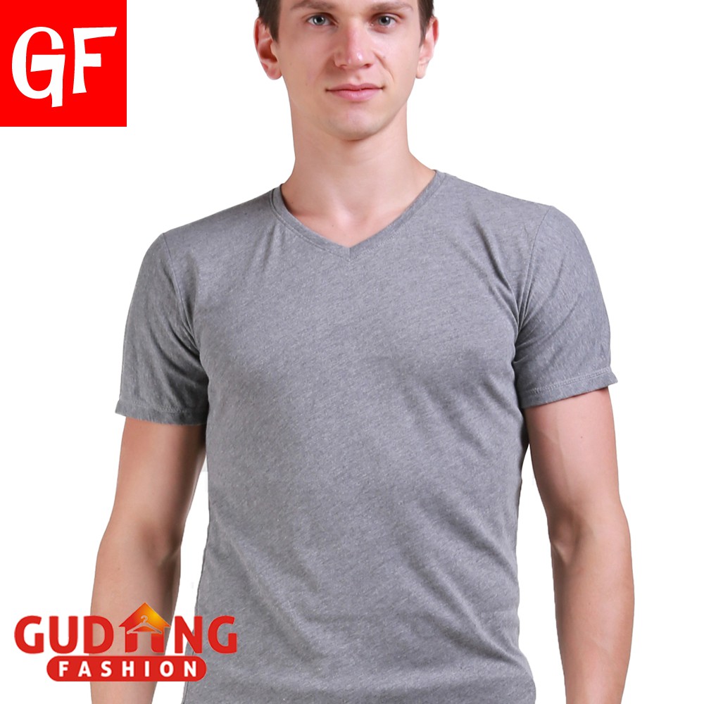 Kaos Polos Vneck Pria Spandek Abutua – FP 531