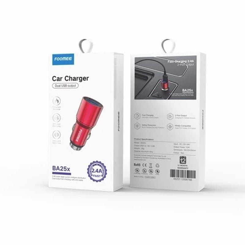 Foomee BA25X Car Charger Fast Charging Dual Output