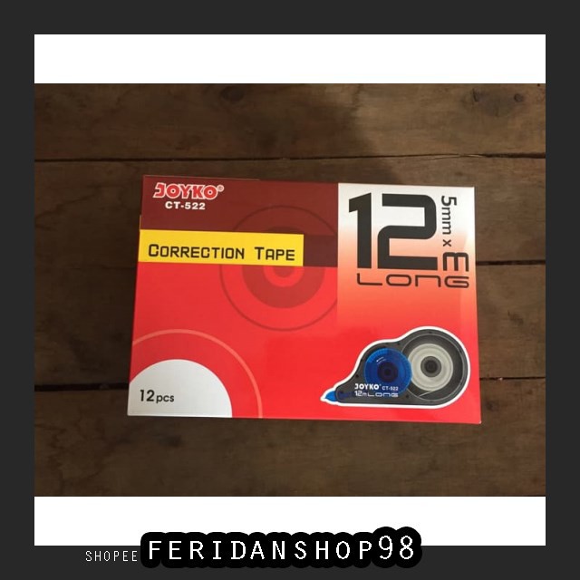 

FS187 CORRECTION (TIP-X) CORRECTION TAPE ATK TIPEX KERTAS JOYKO CT-522 BY FERIDANSHOP98