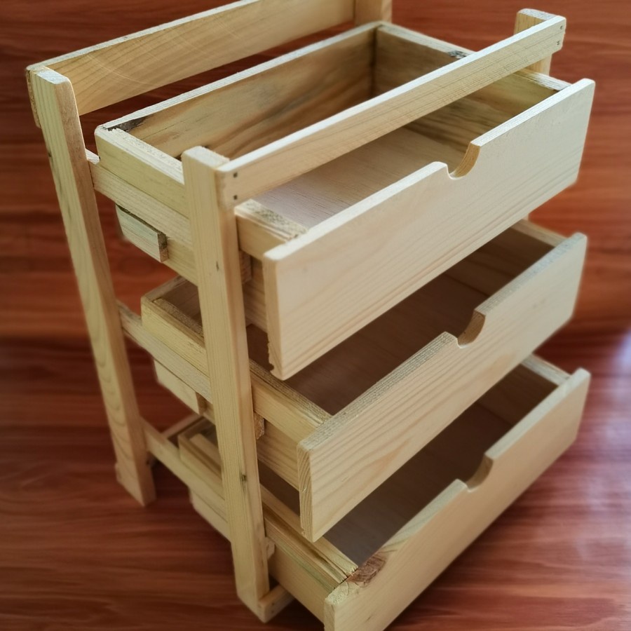 rak bawang dan bumbu dapur 3 susun model laci