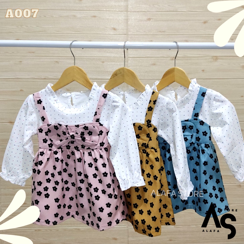 Dress Anak perempuan Import Premium Motif Bunga A007