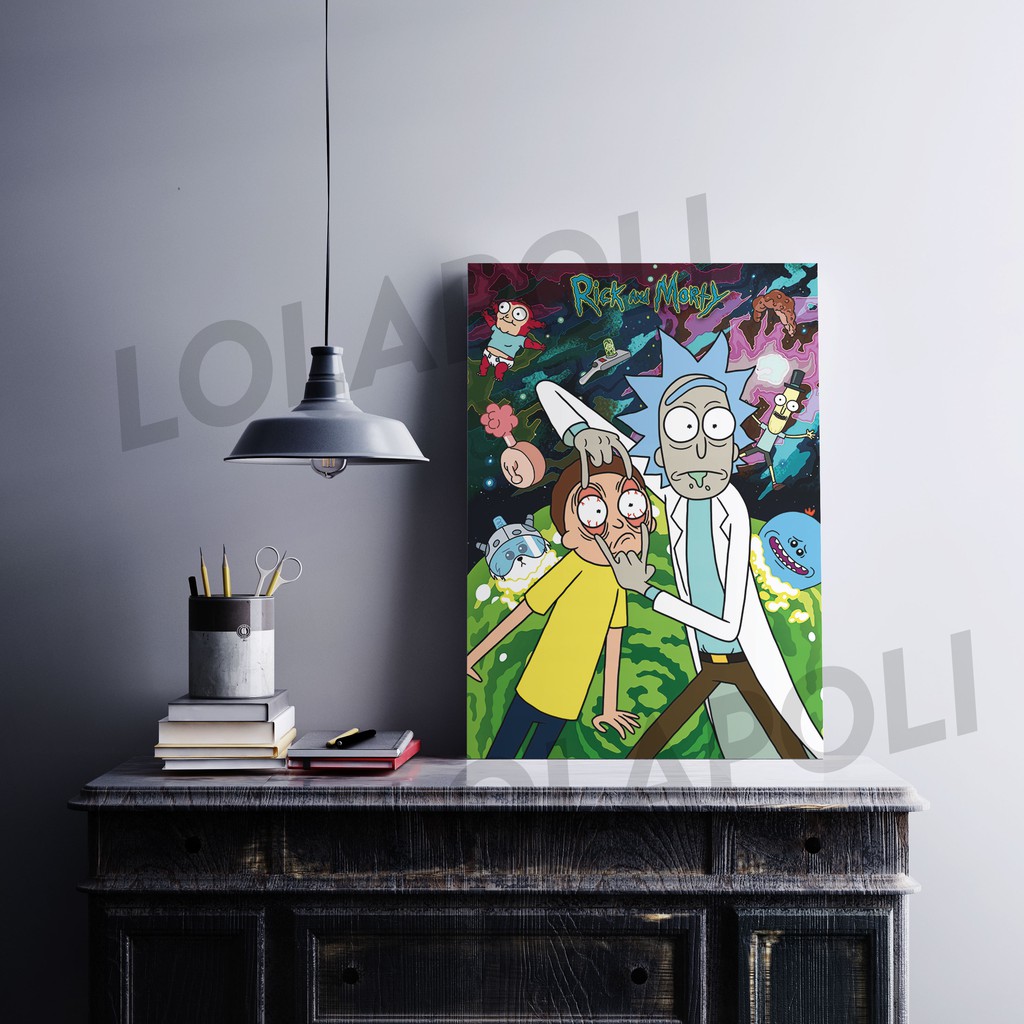 Hiasan Dinding Poster Kayu - Series Rick