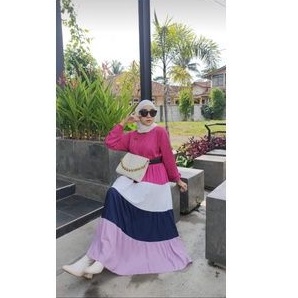 BISA COD KUMARA DRESS RAINBOW GAMIS RUFFLE WARNA PASTEL BUSUI JUMBO RAYON MIDI DRESS PREMIUM HITS VI