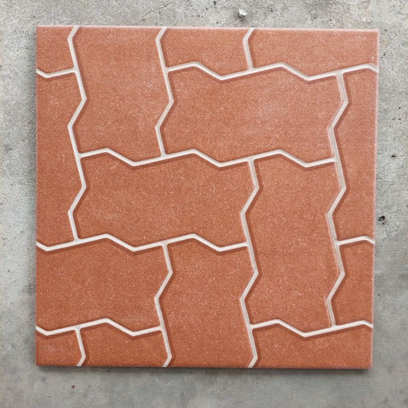 KERAMIK LANTAI KASAR KAMAR MANDI GARASI KIA TOPALZE BRICK BROWN 40X40 KW1