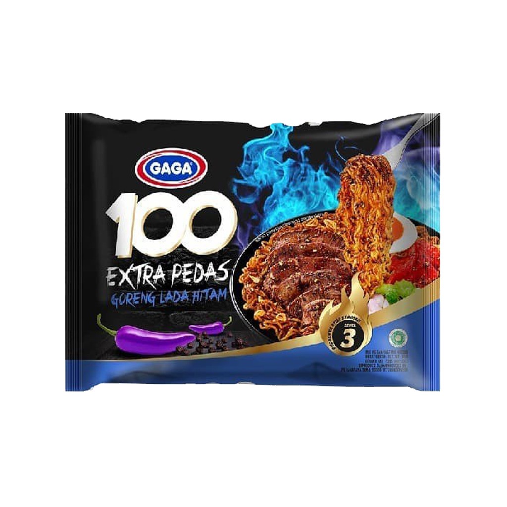 

Mie Gaga 100 Extra Pedas Goreng Lada Hitam | Pack
