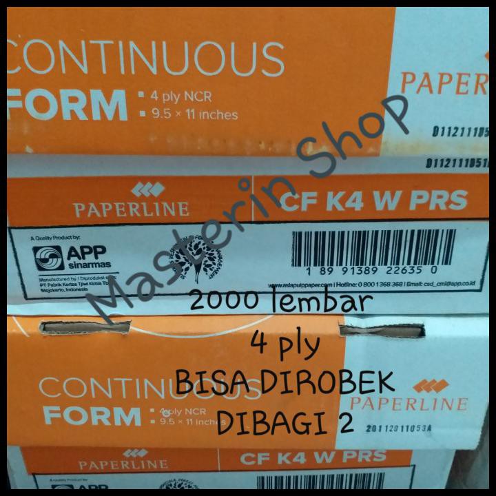 

Khoiri.Olshop | Kertas Komputer/Continous Form 9.5"X11" 4 Ply Prs(Bs Dirobek Dibagi 2)