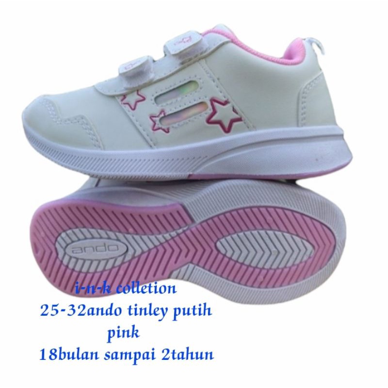 SEPATU ANAK ANDO TINLEY &amp; LILY FLY VELCRO KARAKTER ORIGINAL PEREKAT KUALITAS IMPORT PAUD TK SEKOLAH