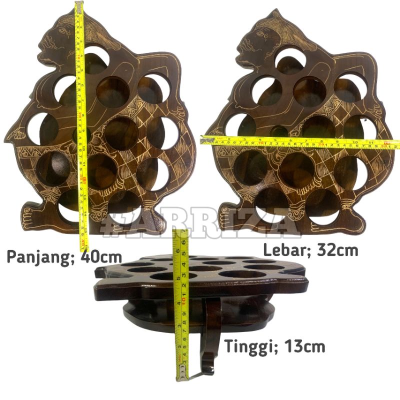 TEMPAT AQUA GELAS KAYU JATI MODEL SEMAR