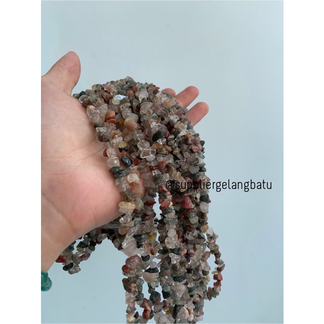 kerikil batu indian agate bloodstone 1cm bahan akik bloodstone india