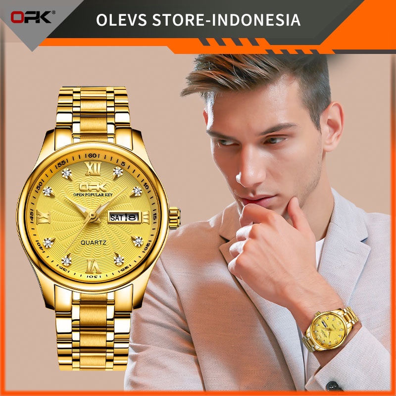 Jam Tangan Keren Pria Anti Air Original Terbaru 2022 Mewah Stainless Steel Jam Tangan Angka Romawi K