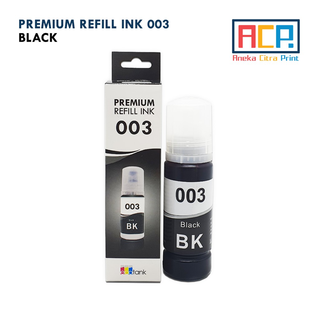 ACP Premium Refill Ink 003 - Tinta Dye Epson Botolan - Printer L1110 L1210 L1250 L3110 L3150 L3210 L5190