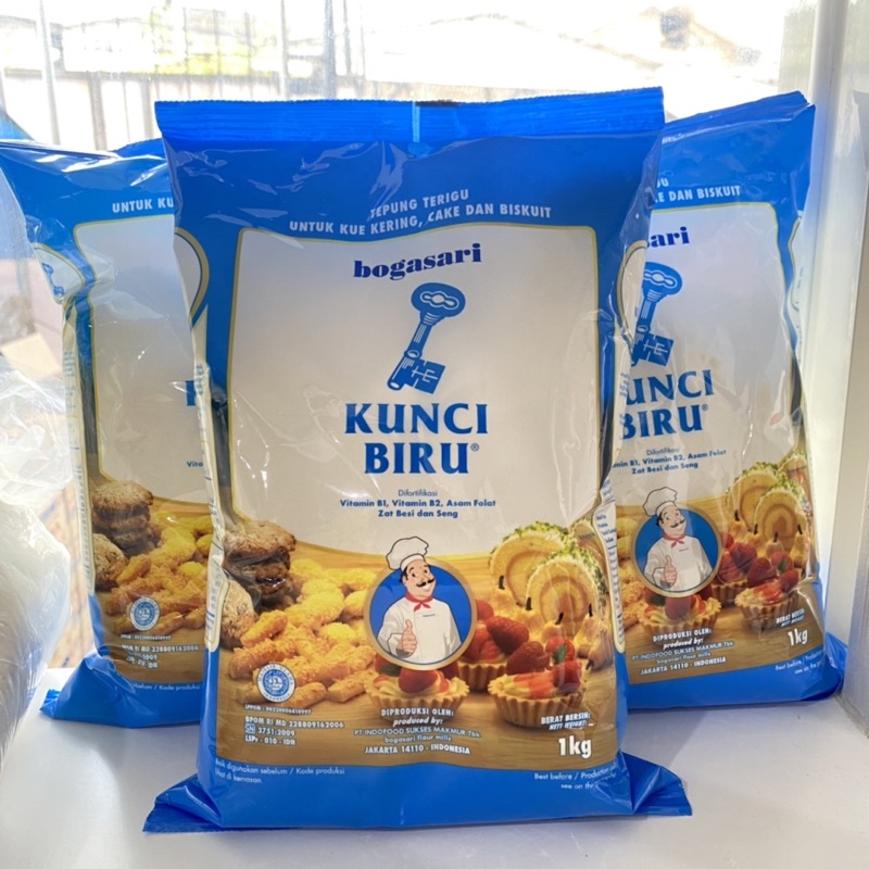 

TEPUNG TERIGU KUNCI BIRU 1KG | TEPUNG TERIGU PROTEIN RENDAH KUNCI BIRU 1kg