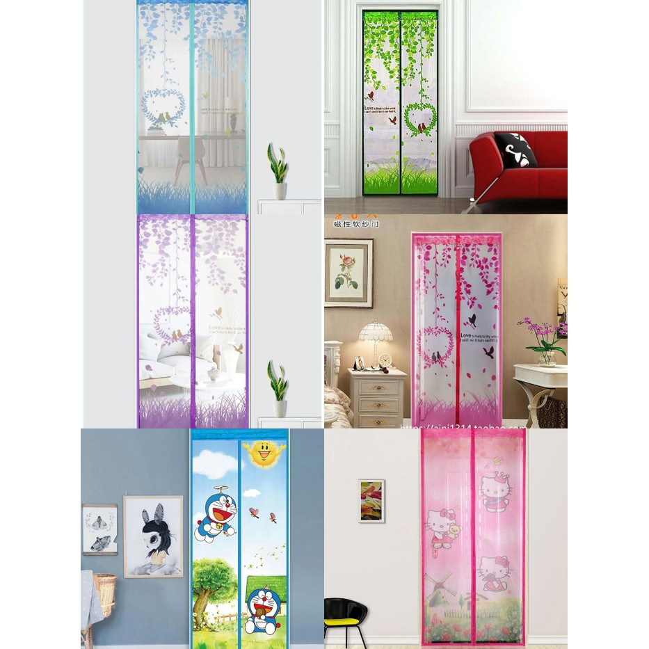 Tirai Anti Nyamuk Pintu Tirai Kelambu Magnet Murah Import (90Cm X 210Cm)