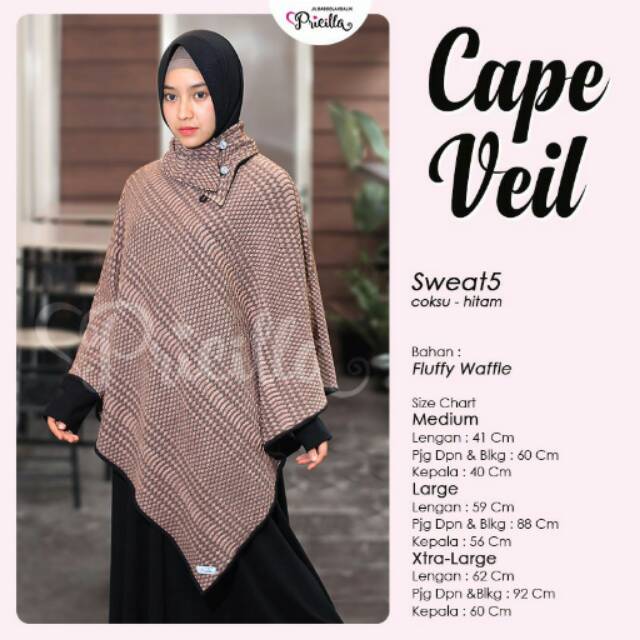 Cape veil ukuran XL