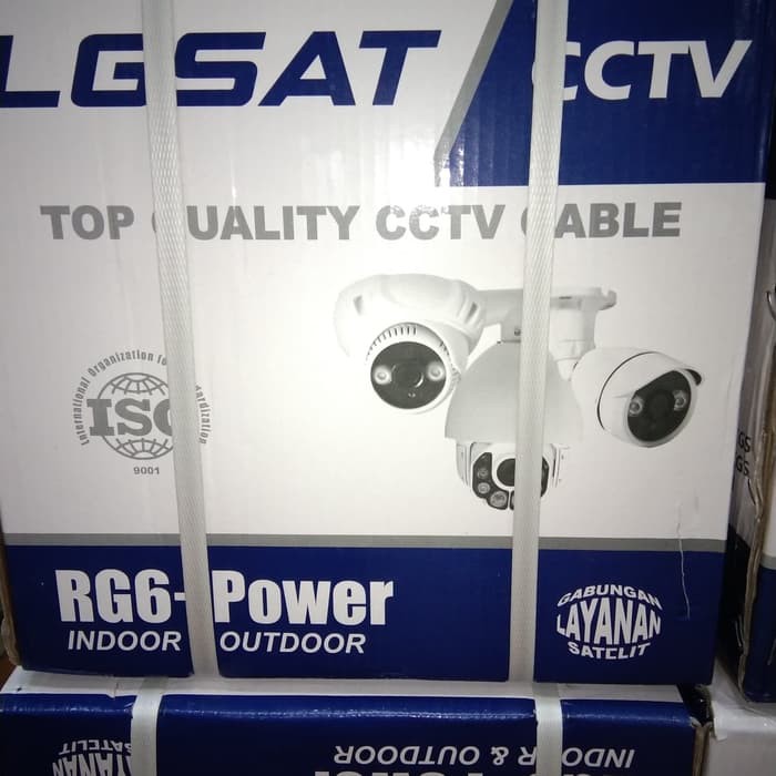 KABEL CCTV RG6 + Power PLUS POWER HITAM PUTIH LG SAT