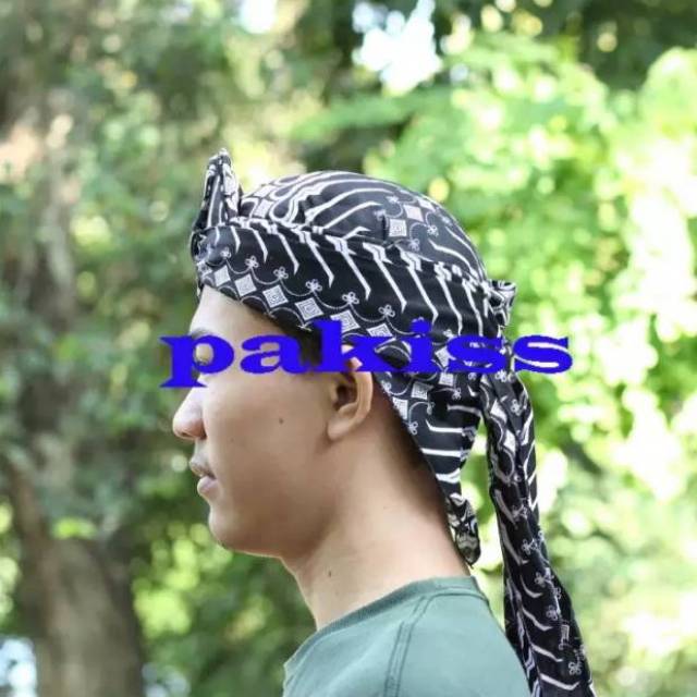 Blangkon Ikat Ikat Motif Batik Liris-Blangkon Motif Batik Dewasa