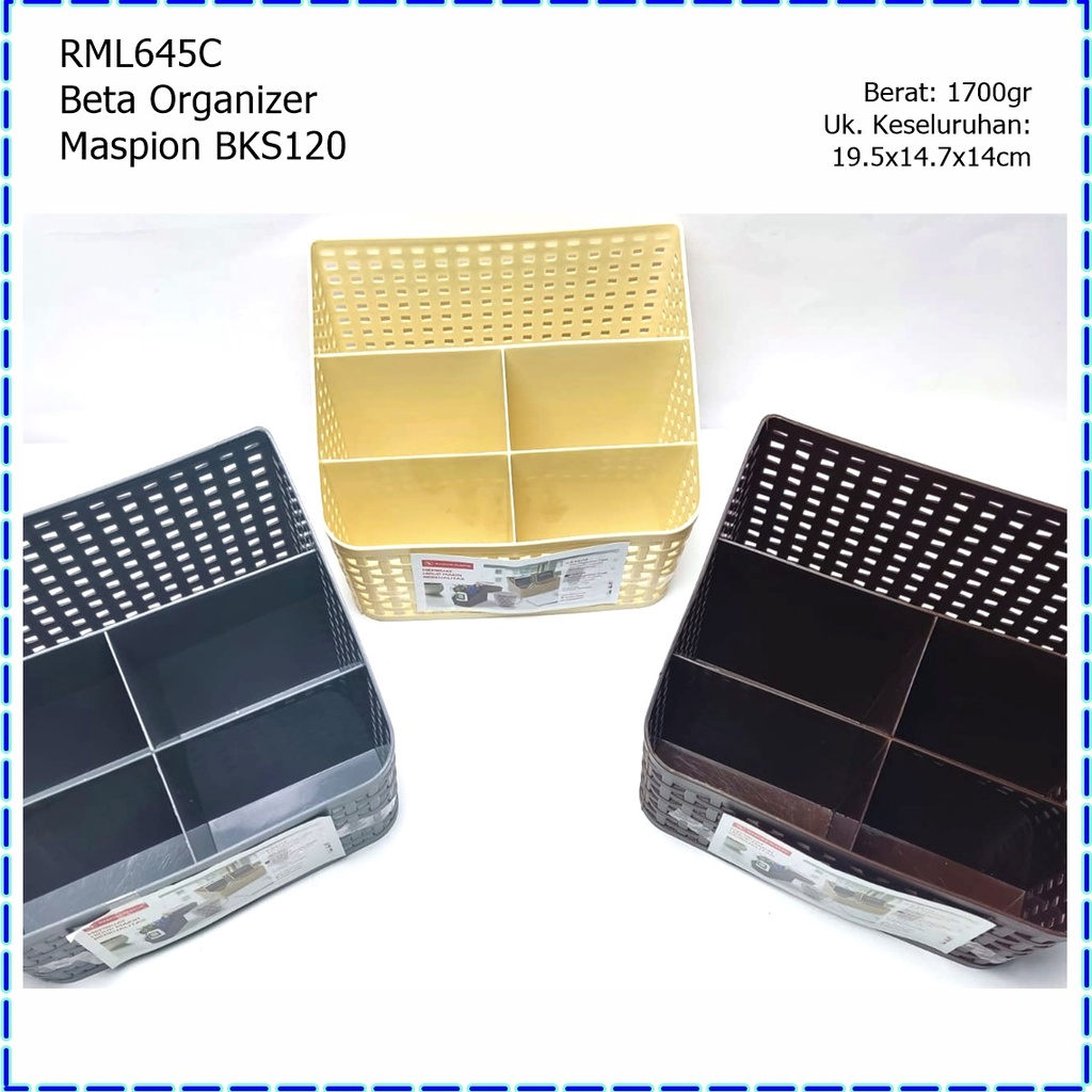 RML645C Keranjang Penyimpanan Barang/Desk Organizer/Beta Organizer Maspion BKS120