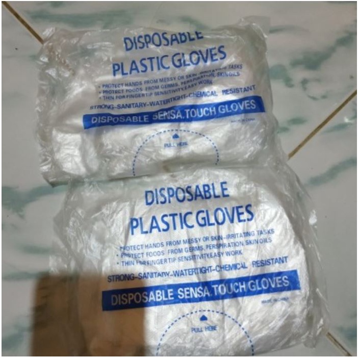 Sarung Tangan Plastik Gloves Perlengkapan masak dapur isi 100 pcs