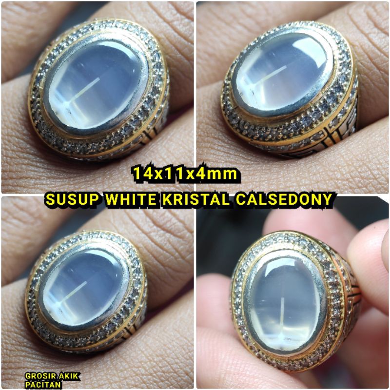 SUSUP WHITE KRISTAL CALSEDONY KRISTAL PACITAN