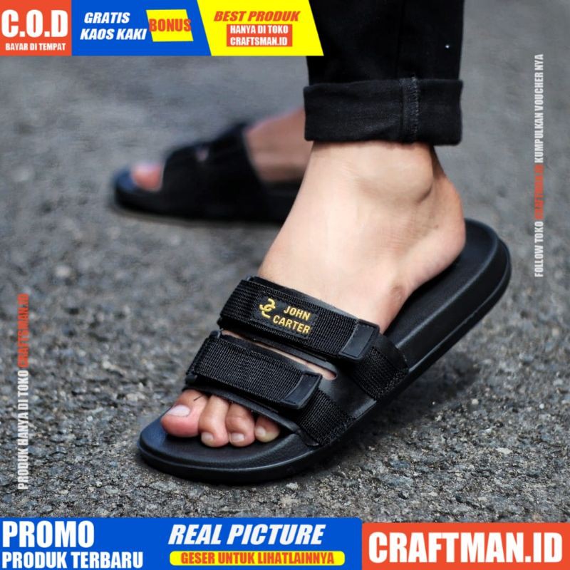 CRAFTSJOHN Sandal Slide SALE SANDAL KASUAL PRIA SENDAL SLOP ORIGINAL KULIT KASUAL 2020 FOOTWEAR GAYA