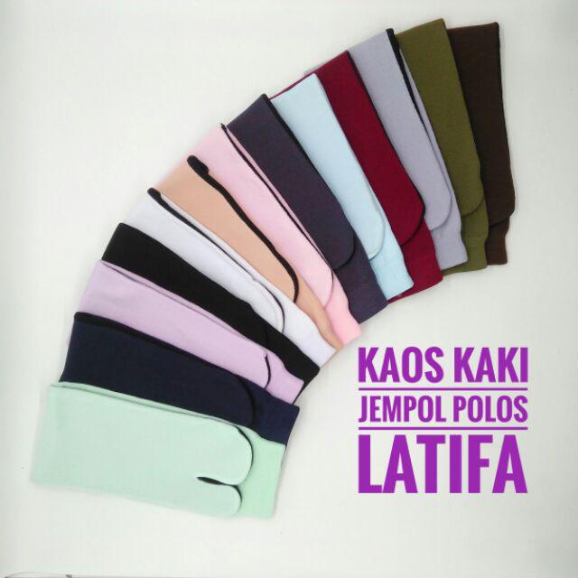 Kaos Kaki Jempol Polos Nilon Telapak Hitam Dewasa [ 1 LUSIN ]-Krem muda