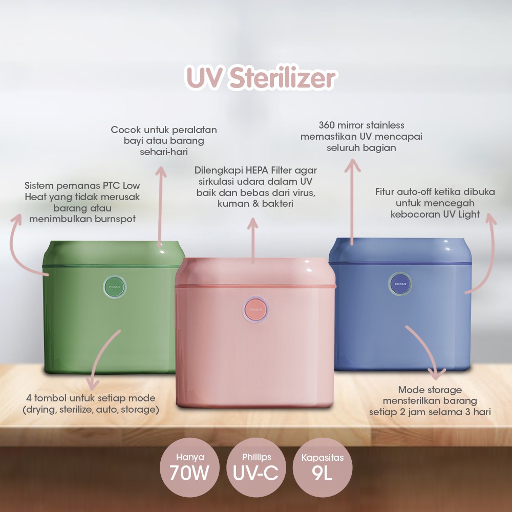 Babycare UV Sterilizer Ultraviolet Disinfection Cabinet 8800S