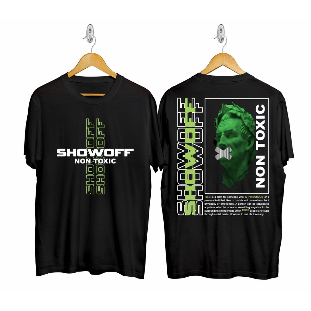 Kaos murah Kaos distro murah baju  distro pria t-shirt murah combed30s show off toxic