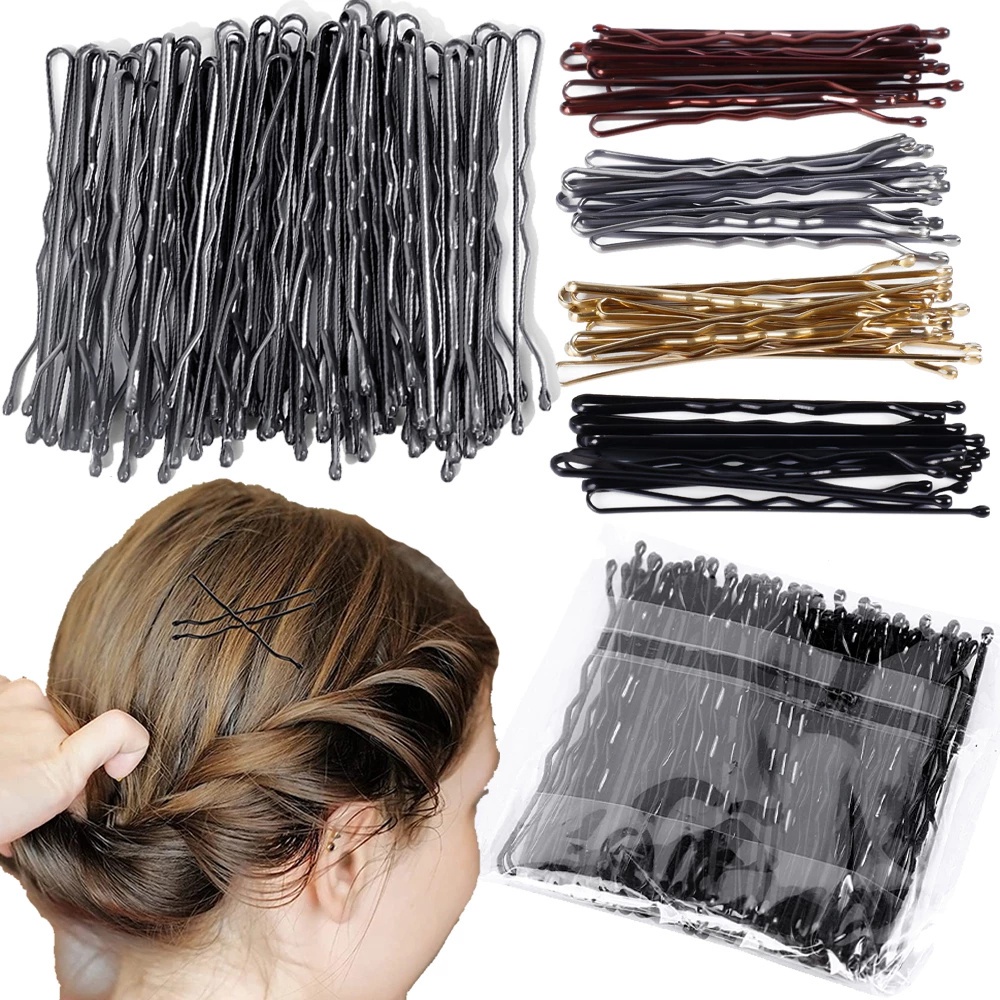 50 / 150Pcs / Pak Jepit Rambut Poni Samping Gaya Korea Untuk Aksesoris Wanita