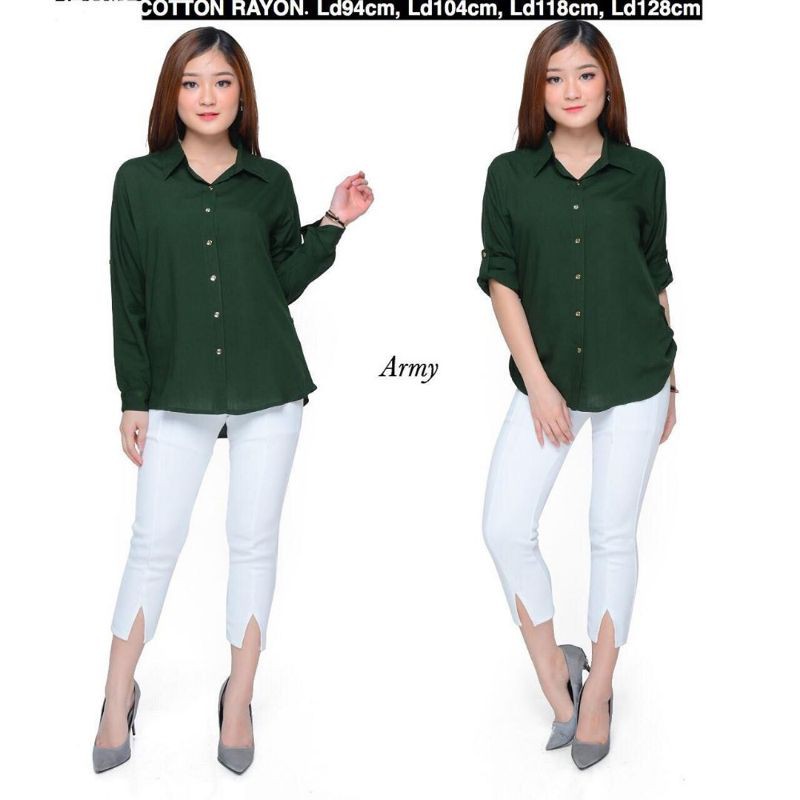 BASIC SHIRTS KEMEJA KATUN LD 94 CM L