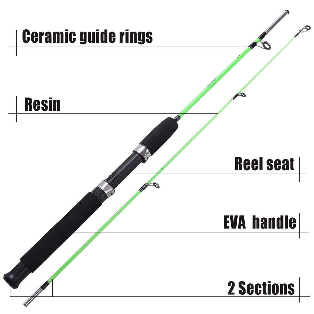 Sougayilang 2 Bagian ABS Resin Fishing Rod Keramik guide rings Spinning Fishing Rod 1.2 m/1.8 m Fishing Tackle