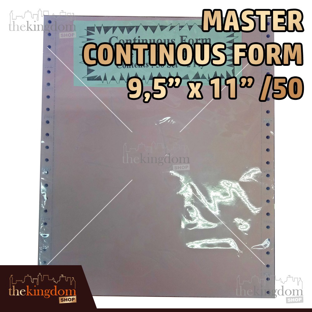 

Master Continous Form 9,5"x11" /50 Kertas Komputer Printer Karbon / 9,5" x 11