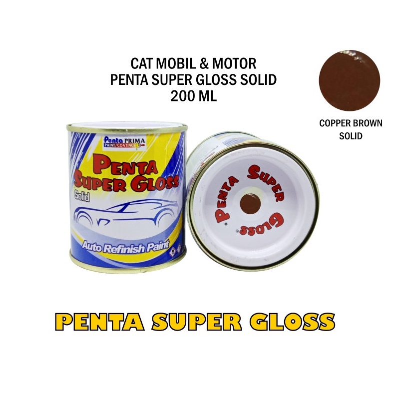 CAT PENTA COPPER BROWN 200 gram - penta brown - cat penta coklat - cat mobil coklat - cat motor coklat - cat penta super gloss