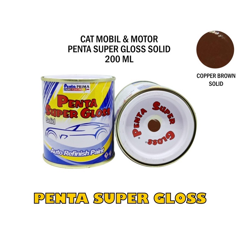 CAT PENTA COPPER BROWN 200 gram - penta brown - cat penta coklat - cat mobil coklat - cat motor coklat - cat penta super gloss