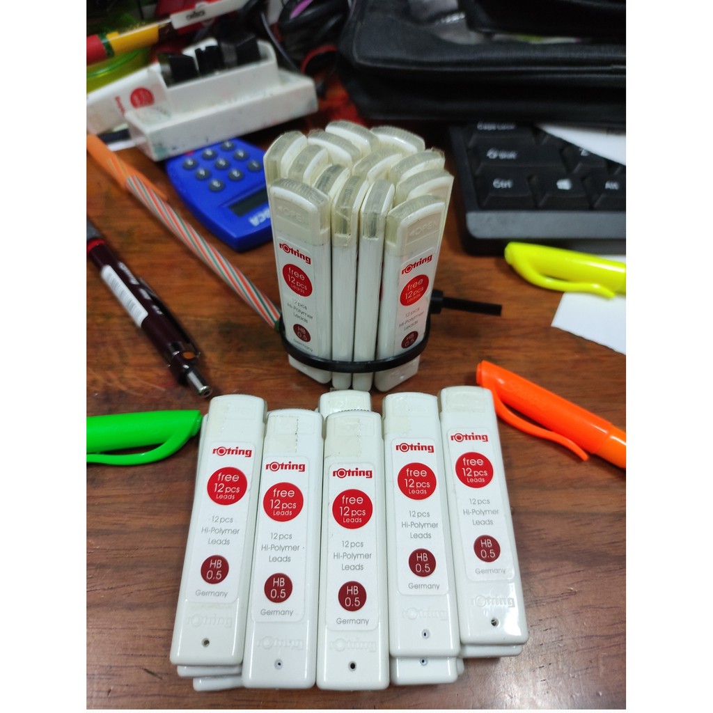

isi pensil mekanik rotring 05 ( isi 24)/ 07 ( isi 12) tikky keterabalan B atau HB atau 2 B