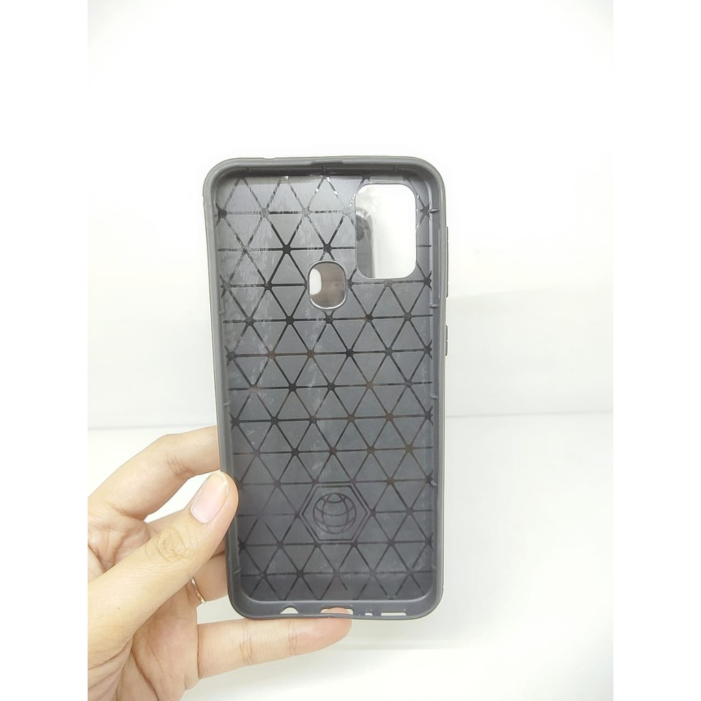 Case Slim Fit Carbon Samsung M31 M315F 6.4 inchi Softshell Fiber Multi Carbon