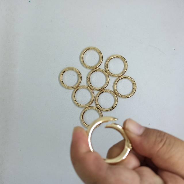 Ring on off/Ring Buka Tutup 2.5 cm tebal rose gold dan silver impor per biji