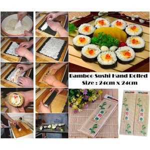 Tikar Penggulung Sushi Makisu Bamboo Bambu Roller Roll Alas Cetakan Nasi Bento Tatakan Piring Tikar Sushi Bambu - Sushi Mat  Sushi Maker Gulungan Sushi - Sushi Roller Penggulung Sushi Bambu Cetakan Nasi Bento Sushi