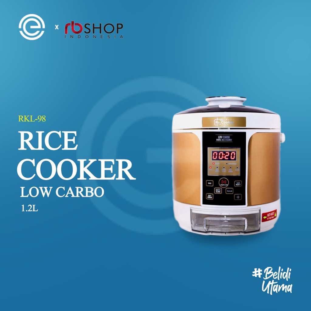 ReCOOKER Rice Cooker Low Carbo 1.2 Liter RKL-98