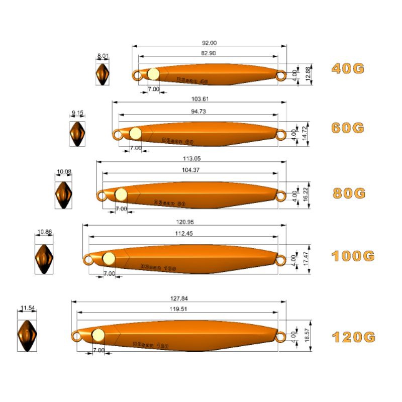 CETAKAN CNC Metal Jig / CNC Molding  / CNC Lure (Preoder)