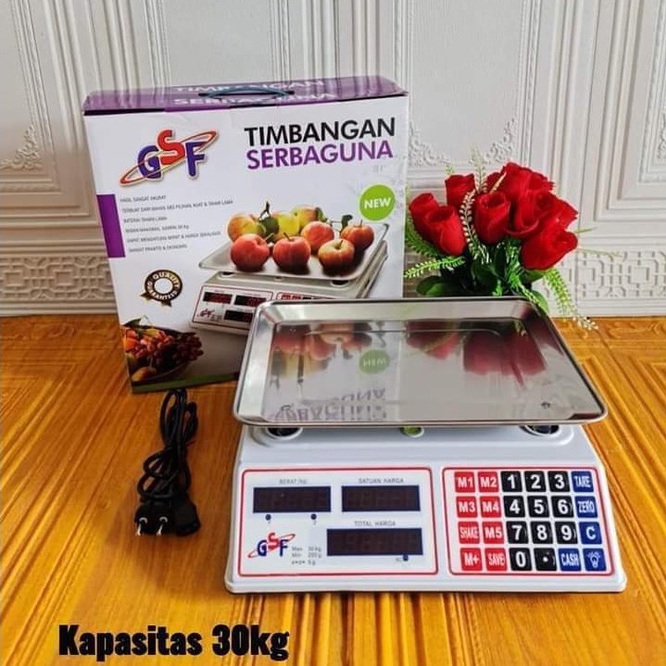 TIMBANGAN BUAH DIGITAL GSF 4530 / TIMBANGAN DIGITAL 30KG PRICING SCALE TIMBANGAN LAUNDRY BARANG /TIMBANGAN GSF 30 KG / GSF G-4530 / GSF G4530 / GSF G 4530 / GSF 4530