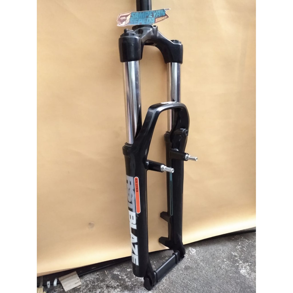 Fork Skok Sepeda MTB RST Blaze ukuran 26 Disc V Brake Oversize Hitam Preload