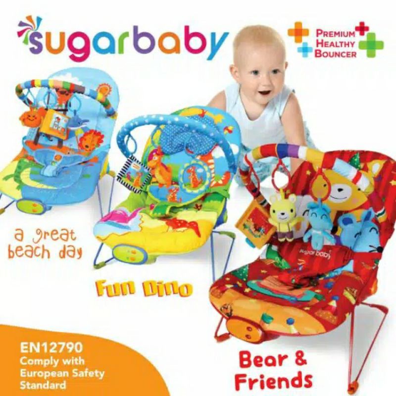 SUGAR BABY PREMIUM HEALTHY BOUNCER 3RECLINE ❤️ FREE BUBBLE WRAP