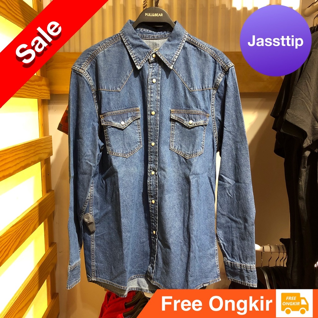 KEMEJA DENIM PULL&BEAR