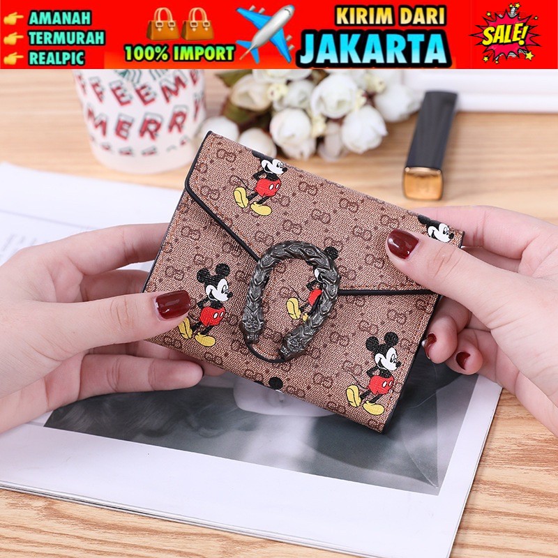 TI 3084 - DOMPET LIPAT WANITA IMPORT MURAH DOMPET KOREA MICKEY - E