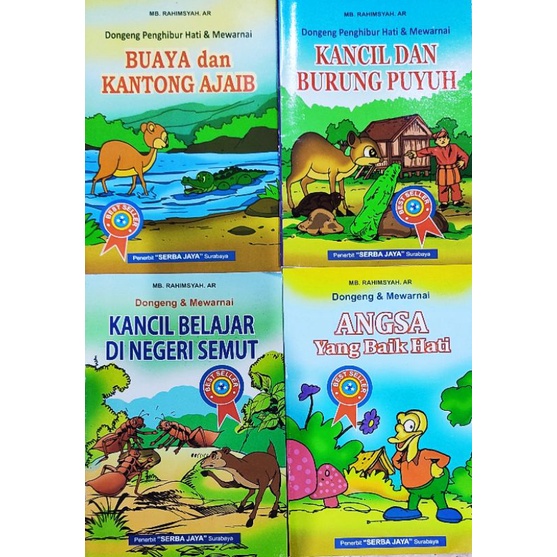 (DPH SERI 2) BUKU CERITA ANAK / BUKU DONGENG ANAK / BUKU ANAK ANAK DONGENG DAN MEWARNAI 2