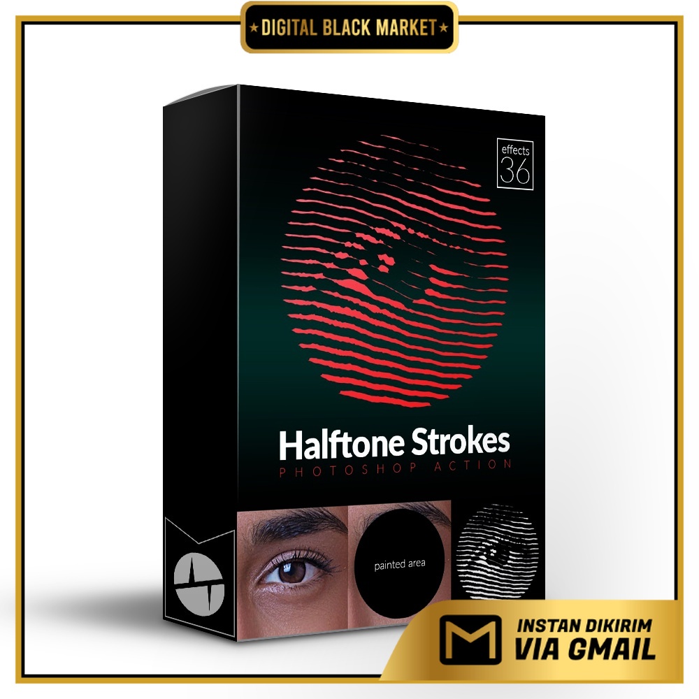 Halftone Strokes - Photoshop Action